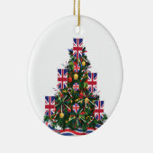 イギリスの家族全員のためのXマスの醜いセーター セラミックオーナメント (右)