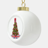 イギリスの家族全員のためのXマスの醜いセーター セラミックボールオーナメント (右)