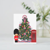 イギリスの家族全員のためのXマスの醜いセーター ポストカード (スタンド正面)