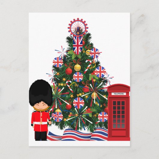 イギリスの家族全員のためのXマスの醜いセーター ポストカード (正面)