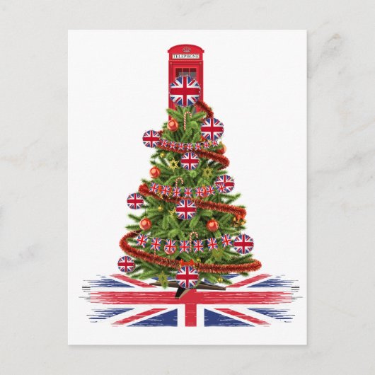 イギリスの家族全員のためのXマスの醜いセーター ポストカード (正面)