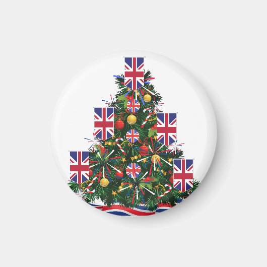 イギリスの家族全員のためのXマスの醜いセーター マグネット (正面)