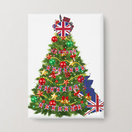 イギリスの家族全員のためのXマスの醜いセーター 缶バッジ