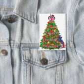 イギリスの家族全員のためのXマスの醜いセーター 缶バッジ (インサイチュ)