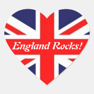 イギリスの岩々-ユニオン·ジャック·フラッグ ハートシール