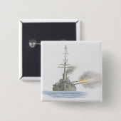 イギリスの巡洋戦艦 缶バッジ (正面&裏面)