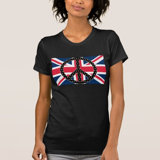 イギリスの平和スカルのTシャツ Tシャツ (正面)