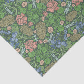 イギリスの庭園を飛ぶビンテージのトンボ 薄葉紙 (詳細)