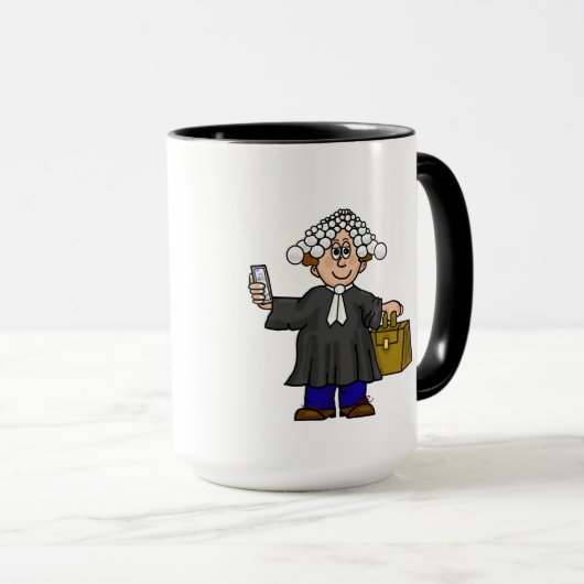 イギリスの弁護士または弁護士マグ マグカップ (正面右)