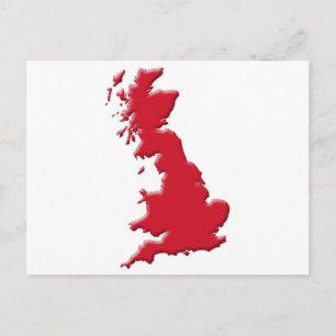 イギリスの形をしたベベル ポストカード