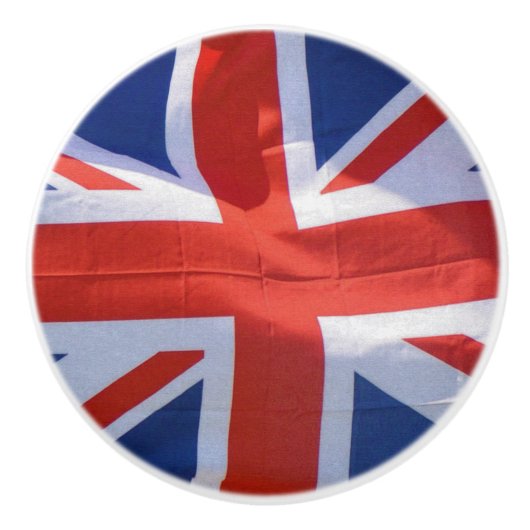 イギリスの愛国心が強い旗-誇りを持ったな英国人 セラミックノブ (正面)