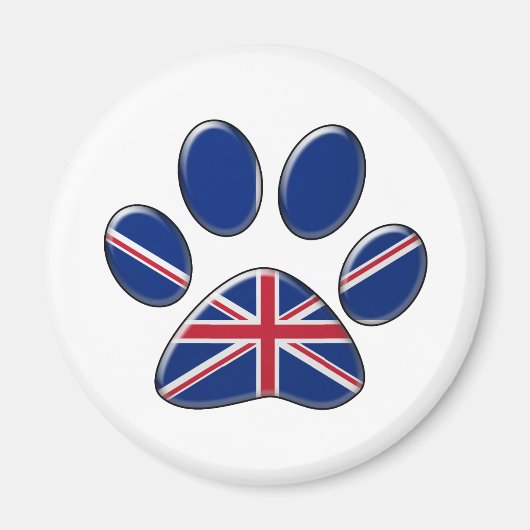 イギリスの愛国猫 マグネット (正面)