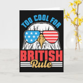 イギリスの支配なんて御免 被支配からの独立 7月4日 カード (黄色い花)