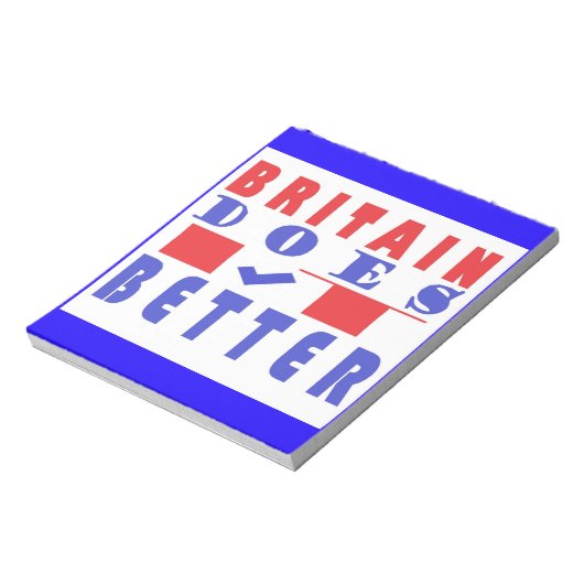 イギリスの方が良い単語デザイン ノートパッド (回転)