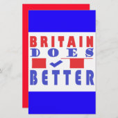 イギリスの方が良い単語デザイン 便箋 (正面/裏面)