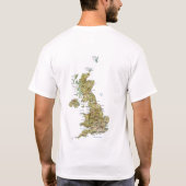 イギリスの旗および地図 Tシャツ (裏面)