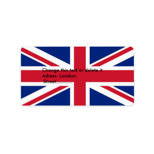 イギリスの旗が付いているカスタムなラベル ラベル