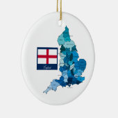イギリスの旗そして地図 セラミックオーナメント (右)
