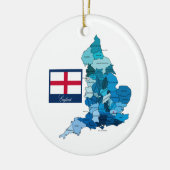 イギリスの旗そして地図 セラミックオーナメント (左)
