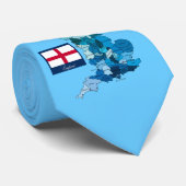 イギリスの旗そして地図 ネクタイ (ロール)