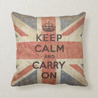 イギリスの旗とのKeep Calm and Carry On クッション