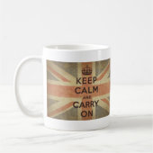イギリスの旗とのKeep Calm and Carry On コーヒーマグカップ (左)