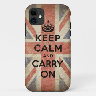 イギリスの旗とのKeep Calm and Carry On iPhone 11 ケース