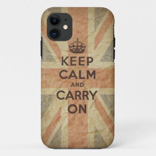 イギリスの旗とのKeep Calm and Carry On iPhone 11 ケース