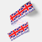 イギリスの旗と文字 グログランリボン (裏面)