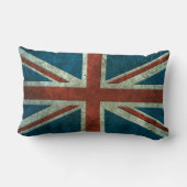 イギリスの旗によって老化させる鋼鉄効果 ランバークッション (裏面)