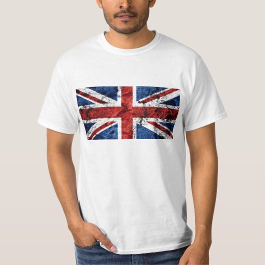 イギリスの旗のグランジなTシャツ Tシャツ (正面)
