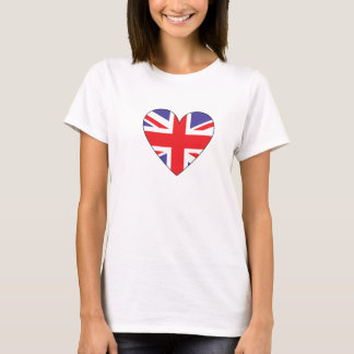 イギリスの旗のハート Tシャツ