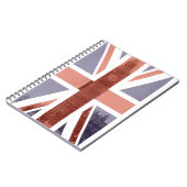 イギリスの旗のビッグベンの螺線形ノート ノートブック (左側)