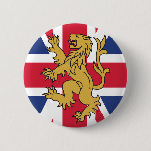 イギリスの旗のライオン 缶バッジ