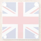 イギリスの旗の図解入りの、写真付きのな版 ガラスコースター (裏面)