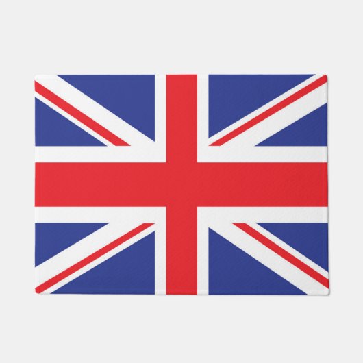 イギリスの旗の図解入りの、写真付きのな版 ドアマット (正面)
