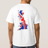 イギリスの旗の地図2Side Tシャツ (裏面)