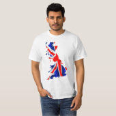 イギリスの旗の地図2Side Tシャツ (正面フル)