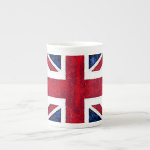 イギリスの旗の専門のマグ ボーンチャイナマグカップ