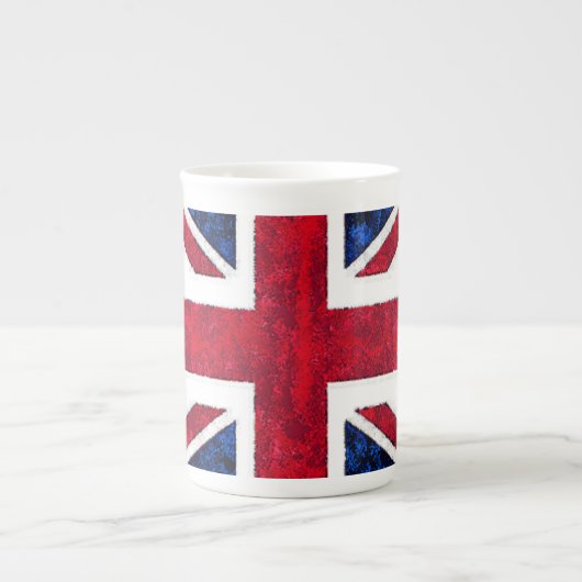 イギリスの旗の専門のマグ ボーンチャイナマグカップ (正面)