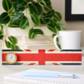 イギリスの旗の英国国旗の机用ネームプレートの時計 デスクネームプレート