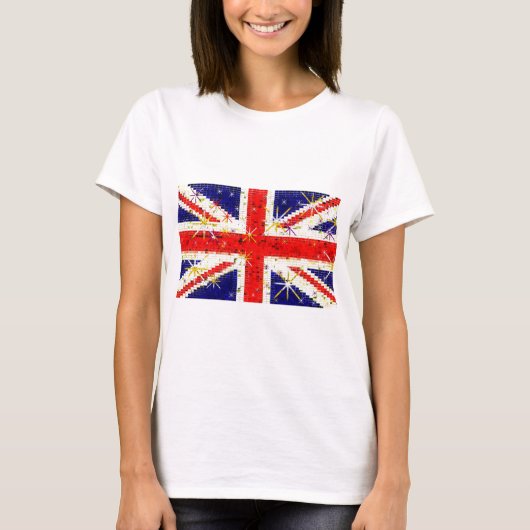 イギリスの旗の輝きの魅力 Tシャツ (正面)