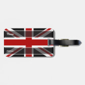 イギリスの旗の黒の赤い白 ラゲッジタグ (裏面横)
