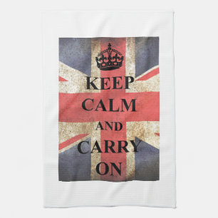 イギリスの旗を続けていくために穏やか保って下さい キッチンタオル