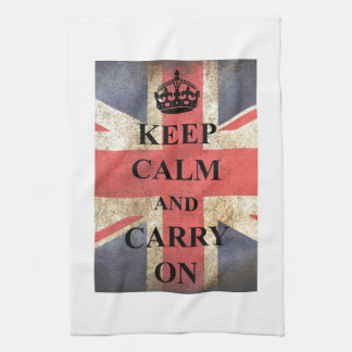イギリスの旗を続けていくために穏やか保って下さい キッチンタオル
