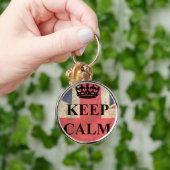 イギリスの旗を続けていくために穏やか保って下さい キーホルダー (手)