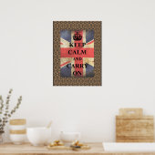 イギリスの旗を続けていくために穏やか保って下さい ポスター (キッチン)