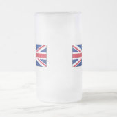 イギリスの旗インターナショナル フロストグラスビールジョッキ (中央)