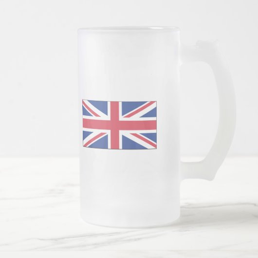 イギリスの旗インターナショナル フロストグラスビールジョッキ (右)