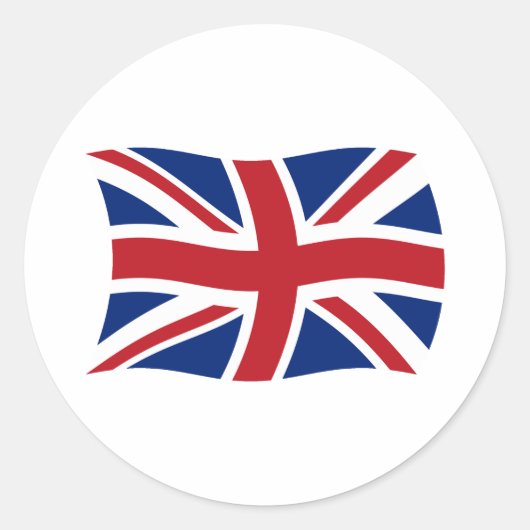 イギリスの旗ステッカー ラウンドシール (正面)